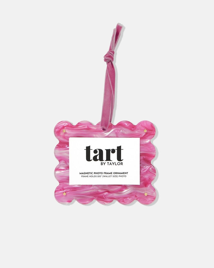 Pink Marbled Frame Ornament