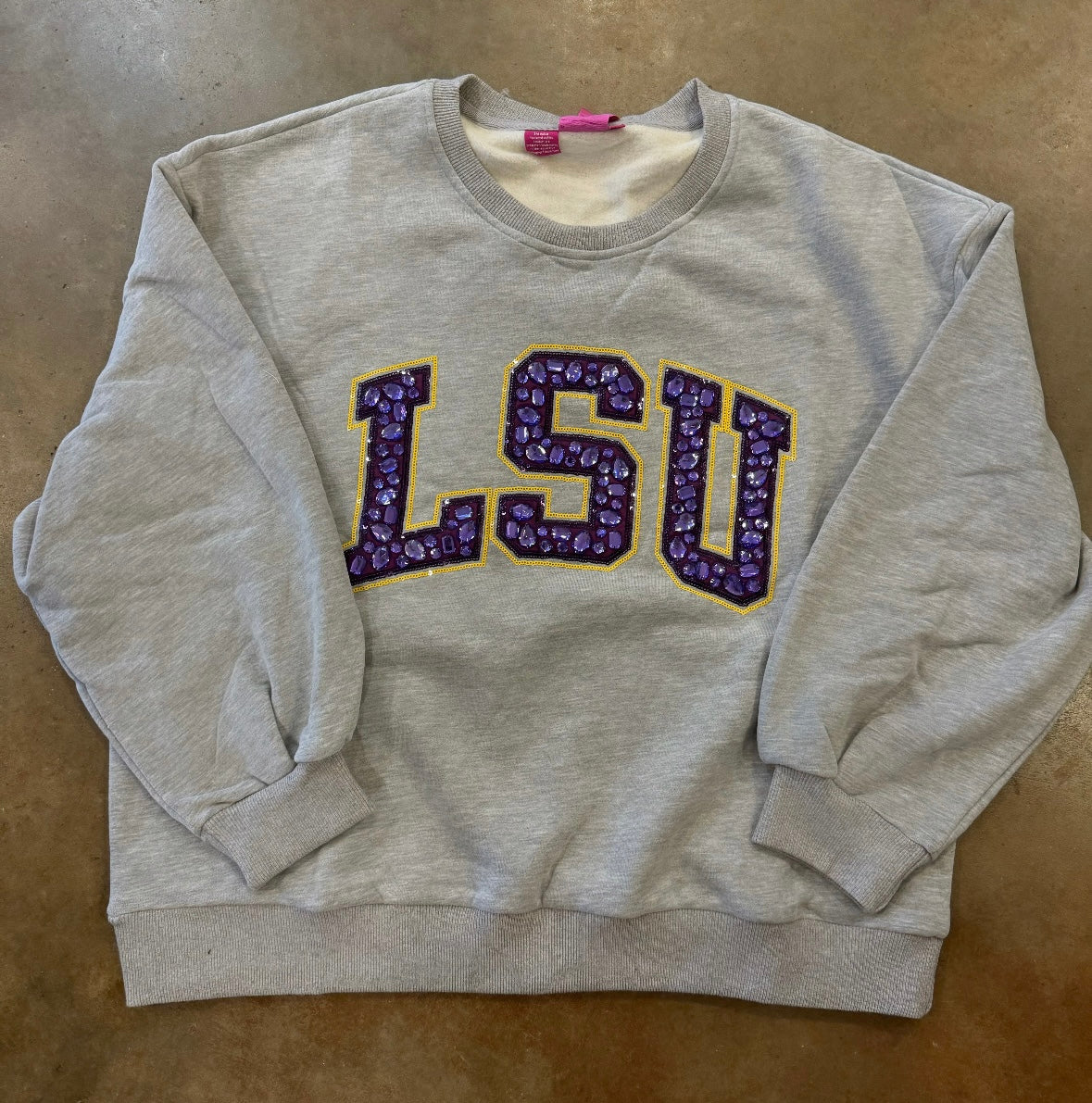 LSU Jeweled Letter Sweatshirt