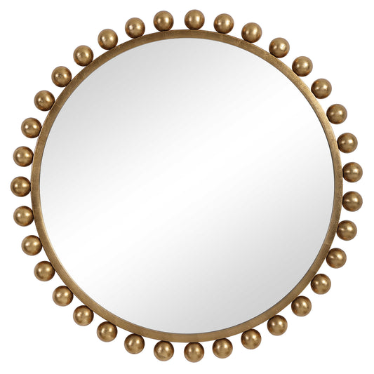 Cyra 44" Gold Round Mirror