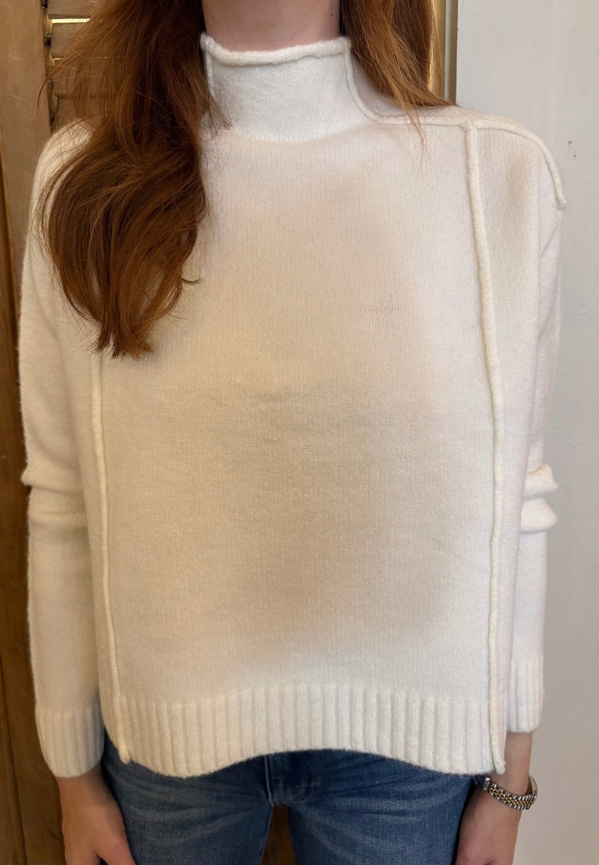 Noella Long Sleeve Funnel Winter White