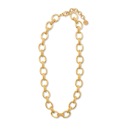 Cleopatra Regal Link Necklace, 16+2" Gold