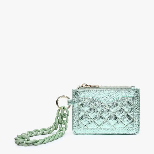 Rhodes Quilted Wallet w/ Chain Bangle Jadelite