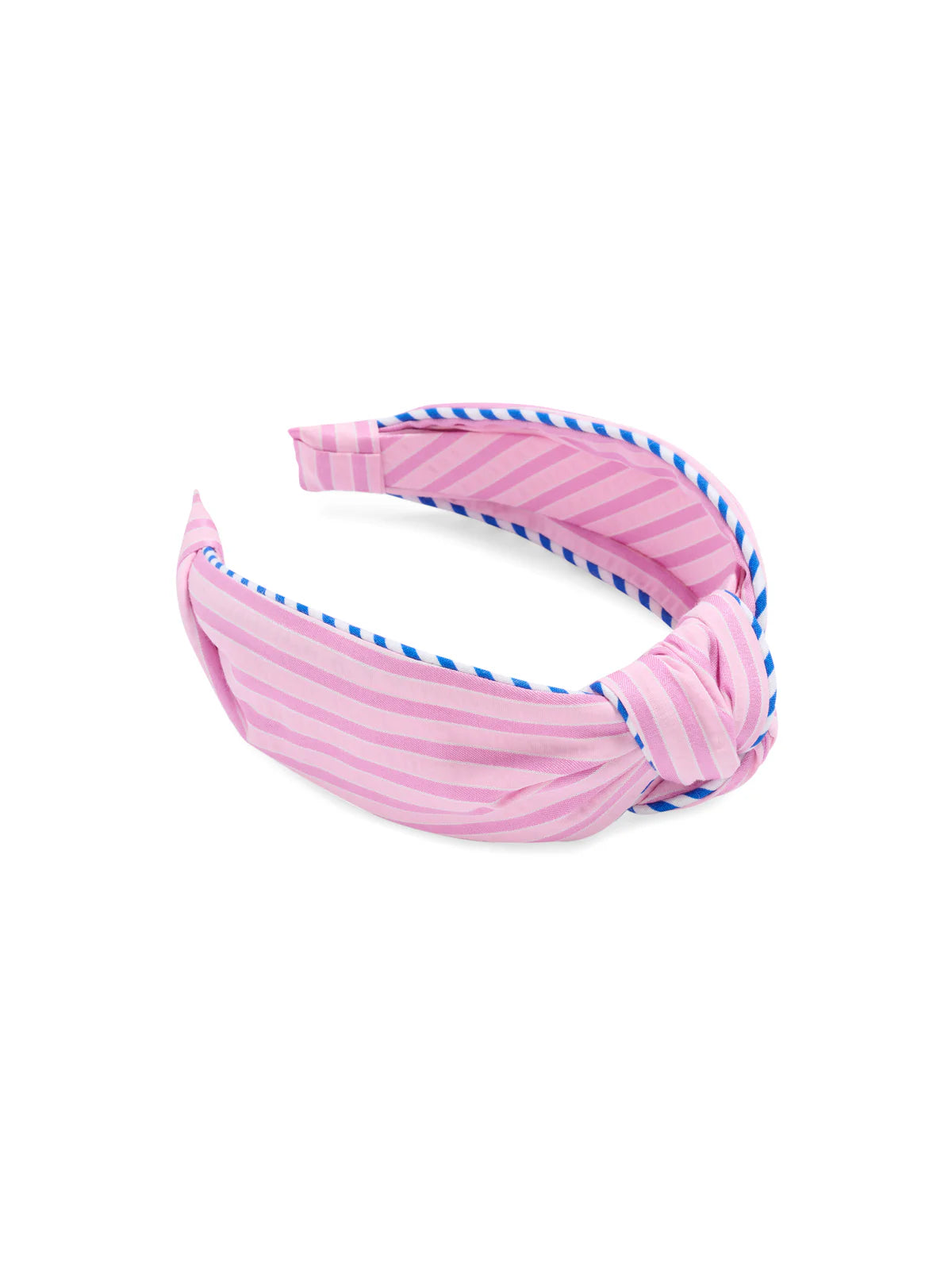Stripe Knotted Headband Pink