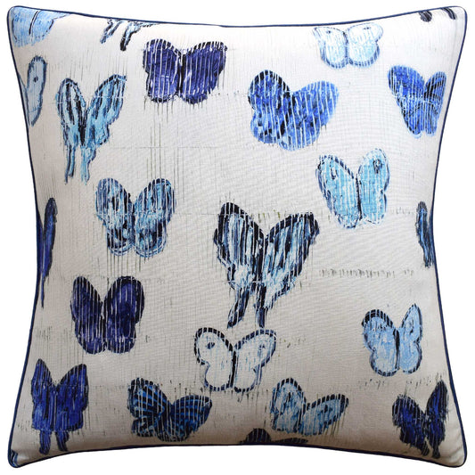 22x22 Pillow Flutter the Blues