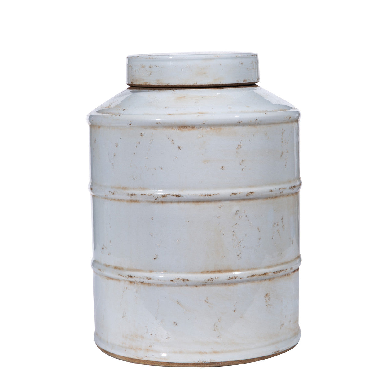 Busan White H Line Tea Jar