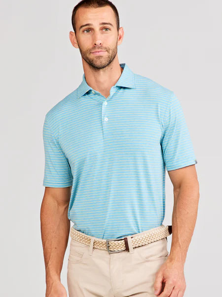 Cloud Polo Brookline Stripe Waves & Sun Heather