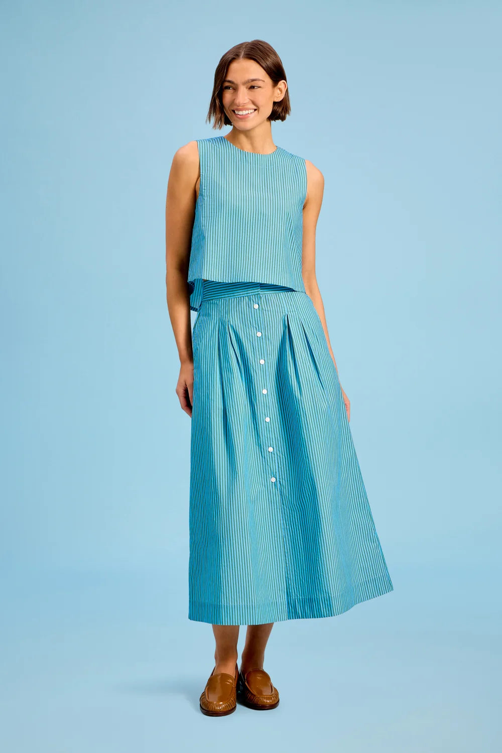 Scout Skirt Cedar Pinstripe