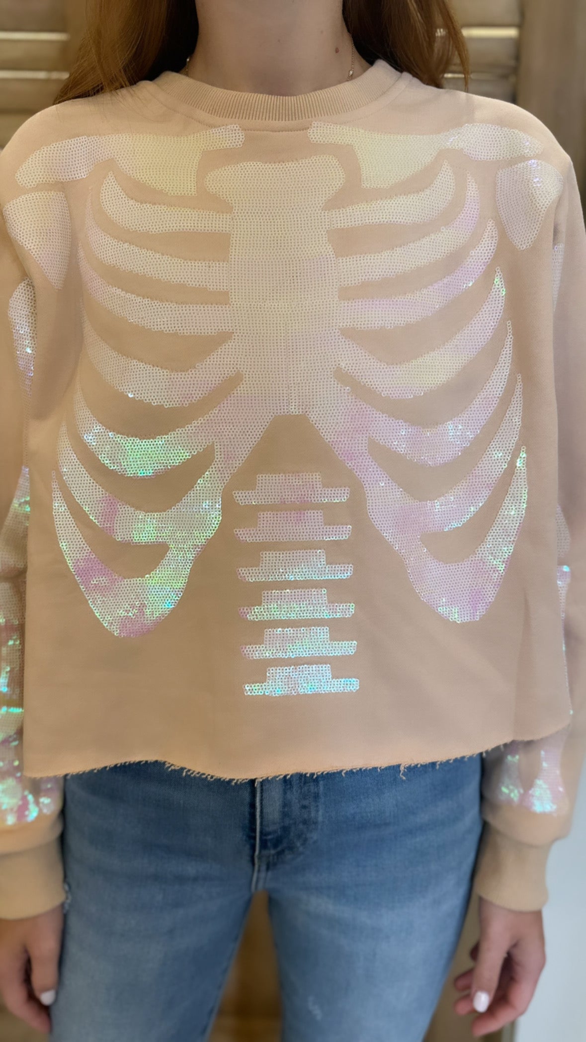 Nude Skeleton Sweatshirt