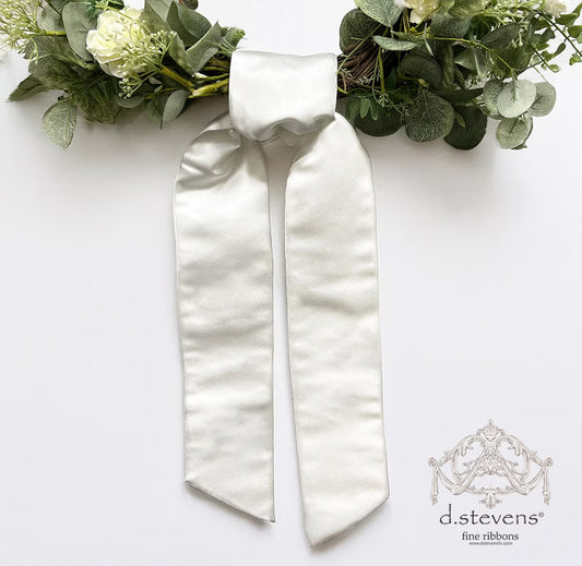 4" Satin Sash Winter White