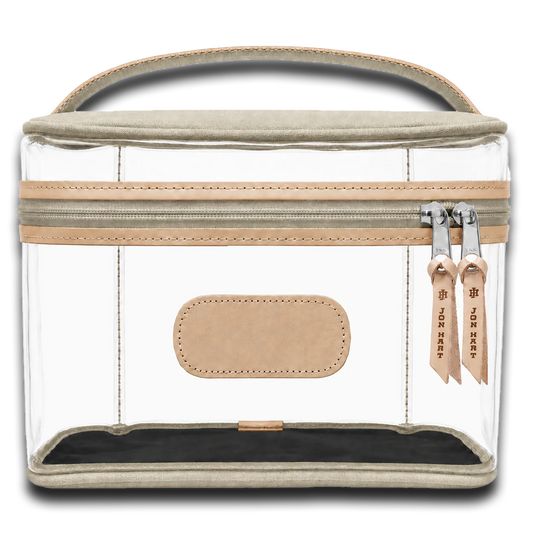 Clear Makeup Case Tan