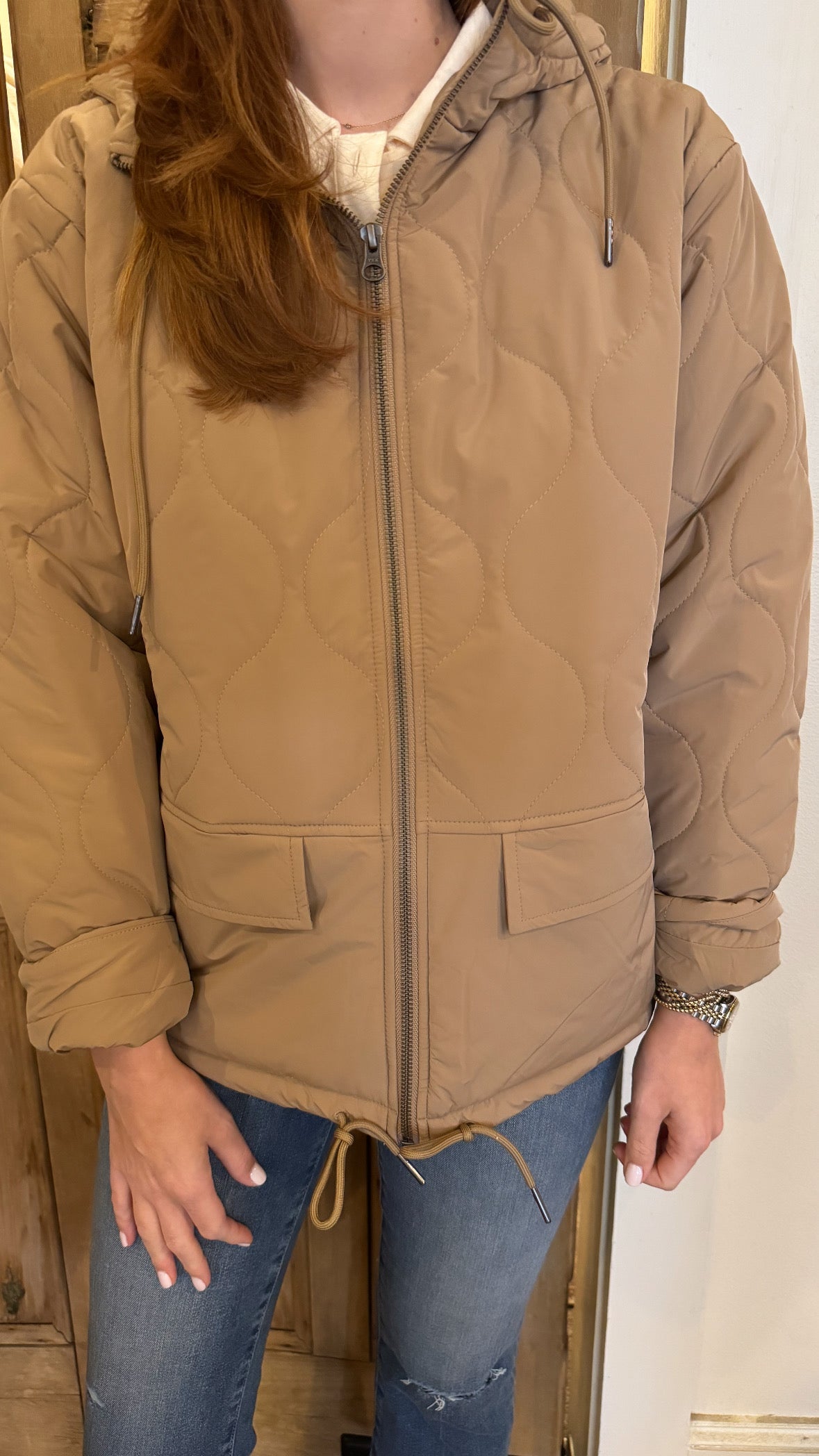 Nylon Quilted Jacket Hickory