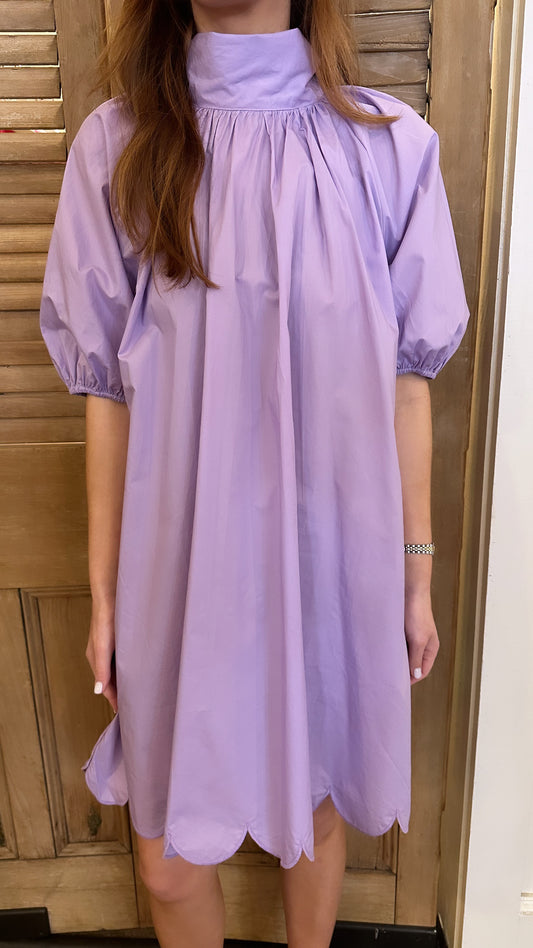 Ryan Dress Scallop Lilac