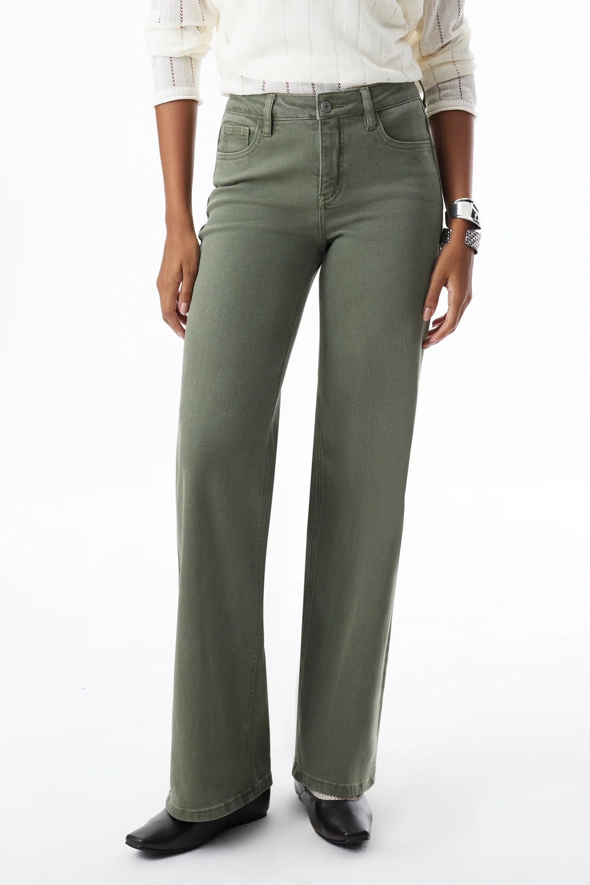 Mid Rise Wide Leg Jeans Initia