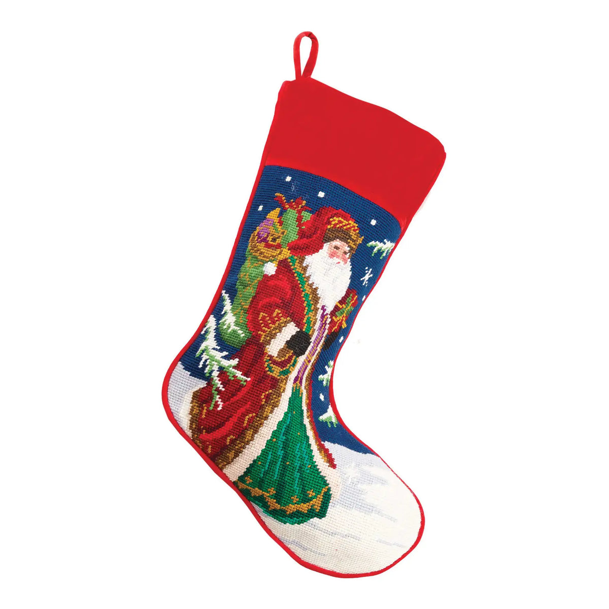 Santa Needlepoint Stocking