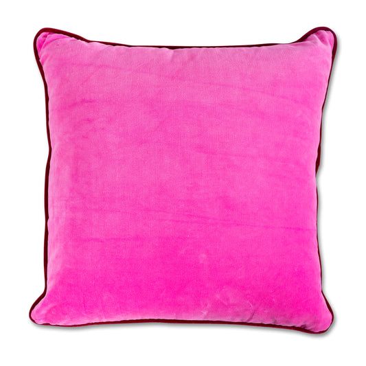 Charliss Velvet Pillow Neon Pink/Wine