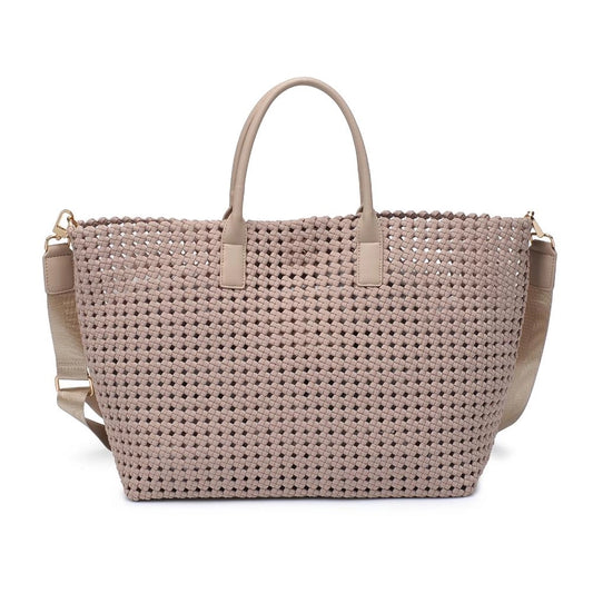 Solstice Large Hand Woven Knot Tote Nude