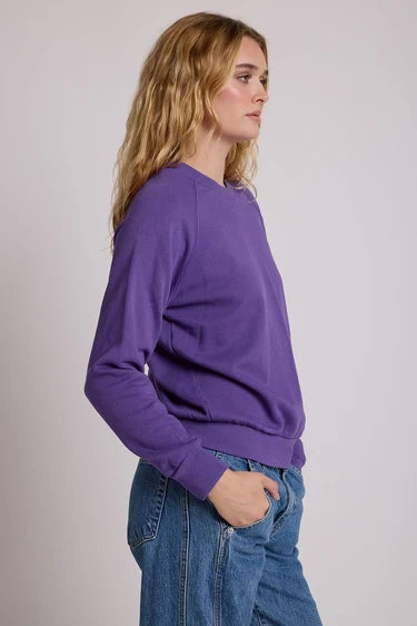 French Terry LS Raglan Crew Purple
