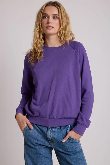French Terry LS Raglan Crew Purple