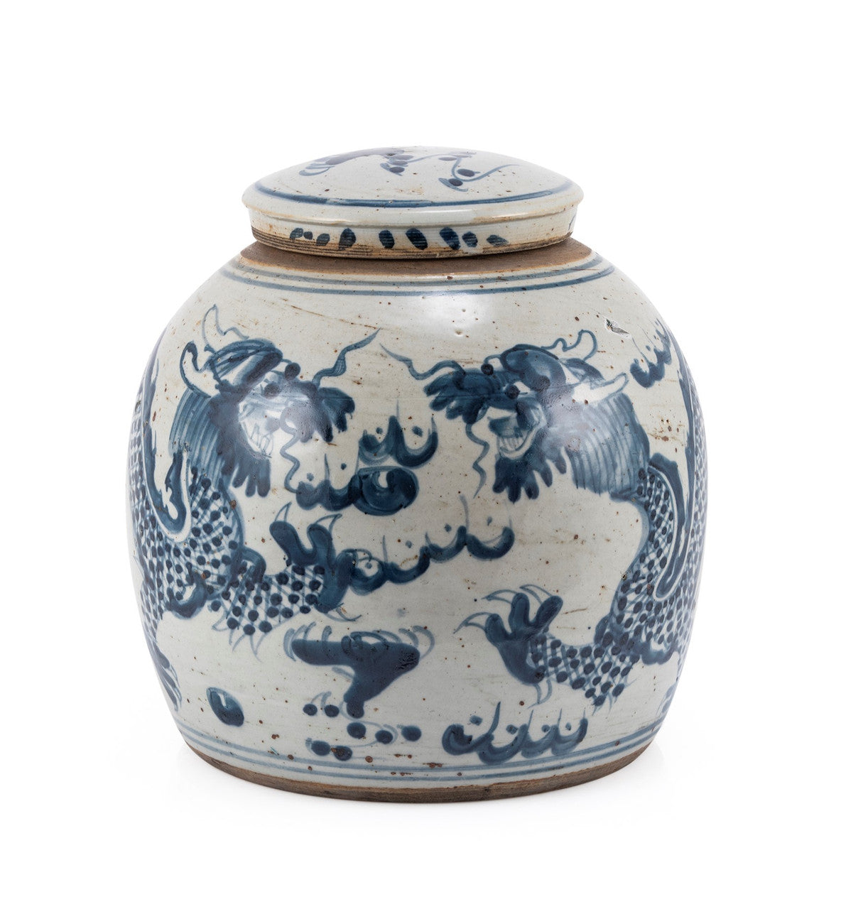 Vintage Ming Jar Dragon Small