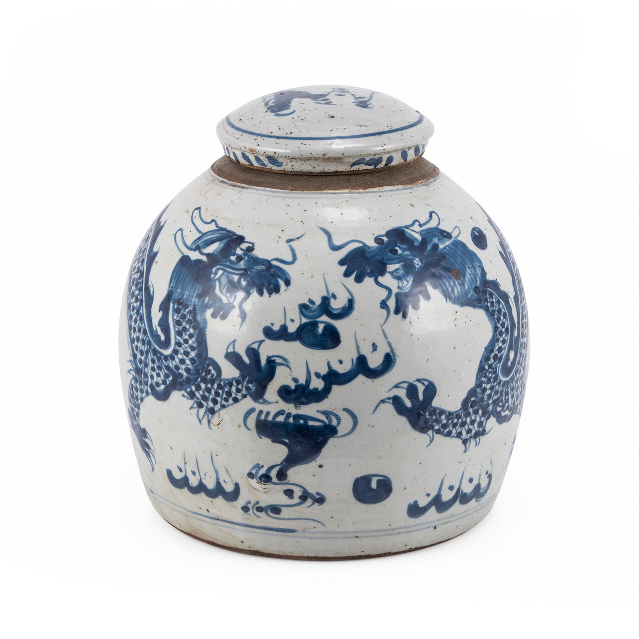 Vintage Ming Jar Dragon Large