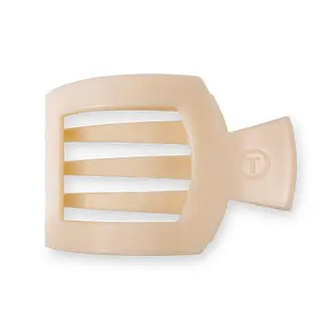 Almond Beige Large Flat Square Clip