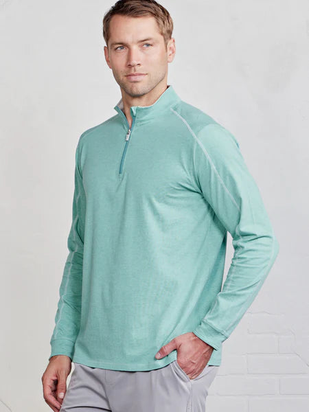 Carrollton 1/4 Zip Meadowbrook & Marble Heather