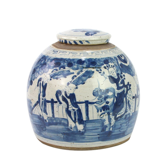 Vintage Ming Jar Enchanted Chil L