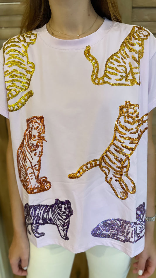 Lav & Rainbow Tiger Tee