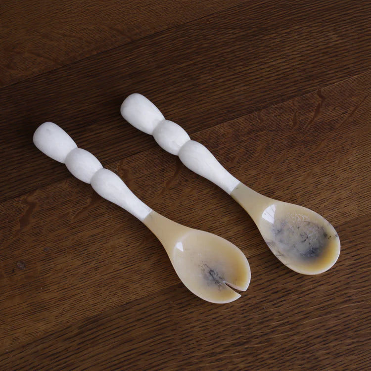 Resin Rio Bubble Salad Servers White