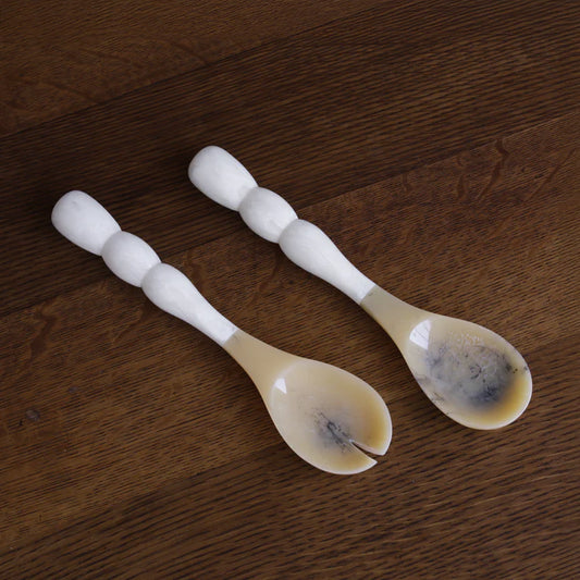 Resin Rio Bubble Salad Servers White