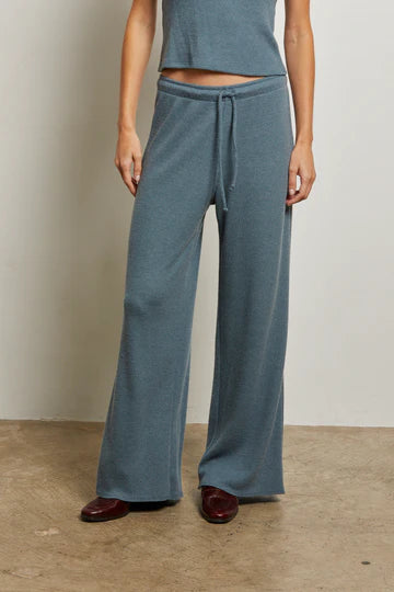 Brushed Waffle Drawstring Pant Slate