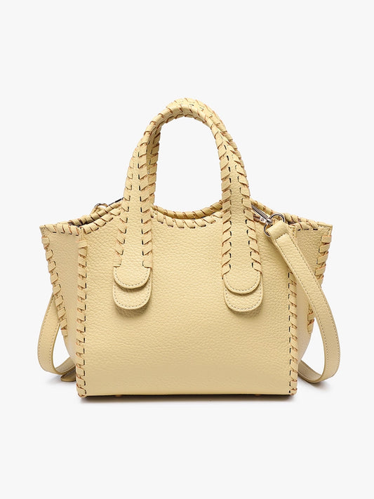 Marla Whipstitch Shaped Satchel Daffodil