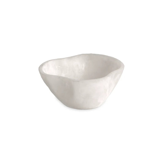 Resin Sorbet Mini Wavy Round Bowl Coconut
