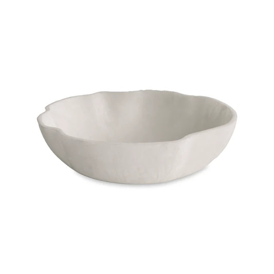 Resin Sorbet Large Wavy Round Bowl Coconut