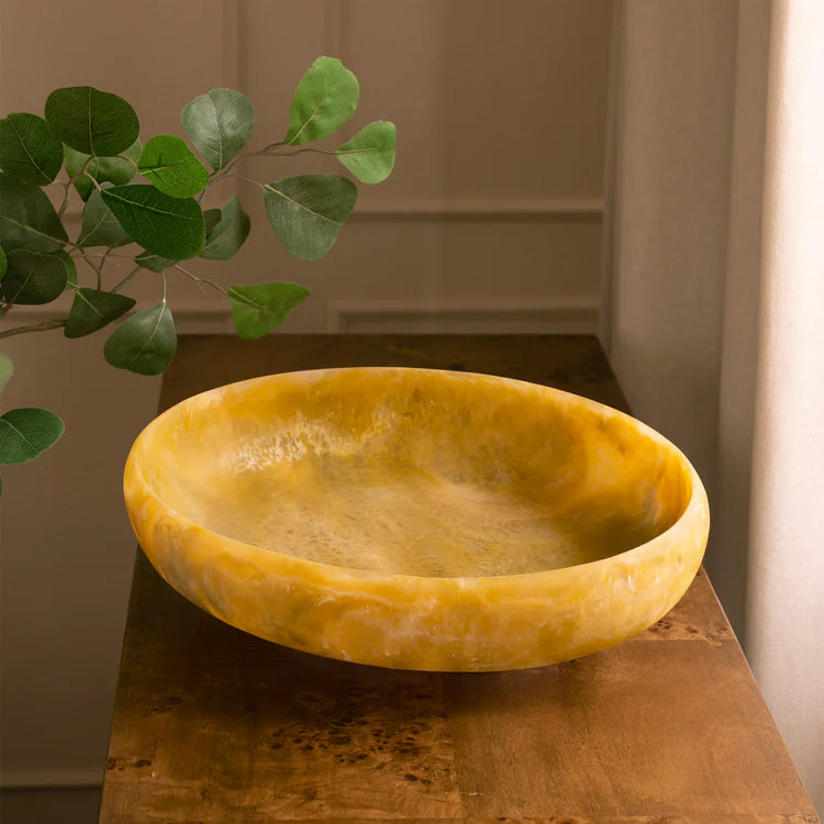 Resin Sorbert Large Oval Bowl Matcha