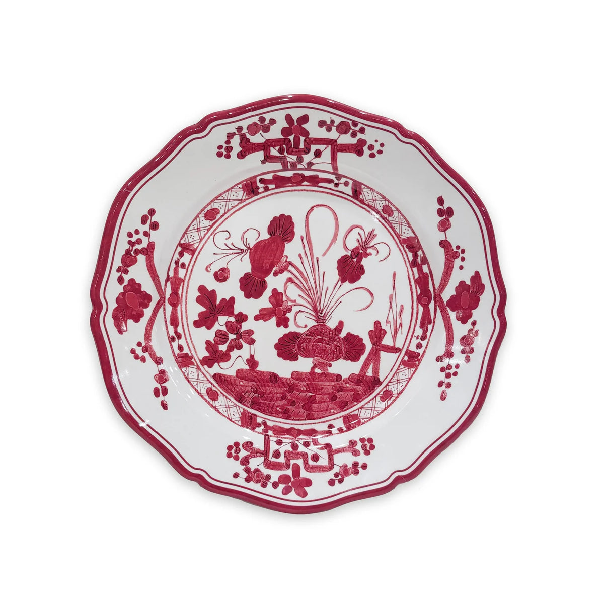 Vida Faenza 9" Salad Plate White & Red