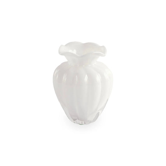 Glass Vento Small Vase Cream