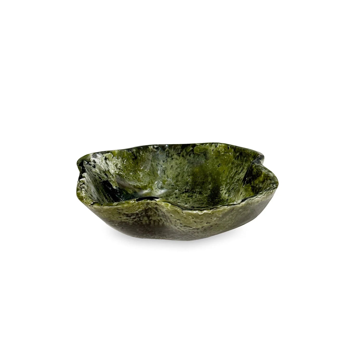 Resin Malachite Mini Bowl Green