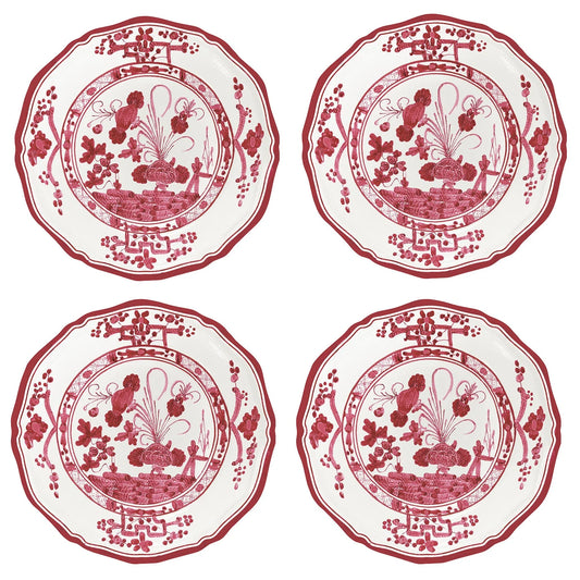 VIDA Faenza Appetizer Plate S/4 Red and White