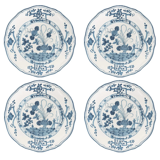 VIDA Faenza Appetizer Plate S/4 Blue and White
