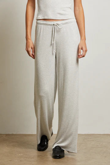Brushed Waffle Drawstring Pant Ash