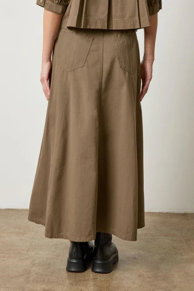 Seamed Maxi Skirt Parsley