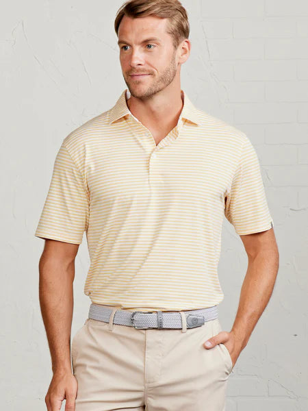 Cloud Polo Air Stripe Sun Heather & White