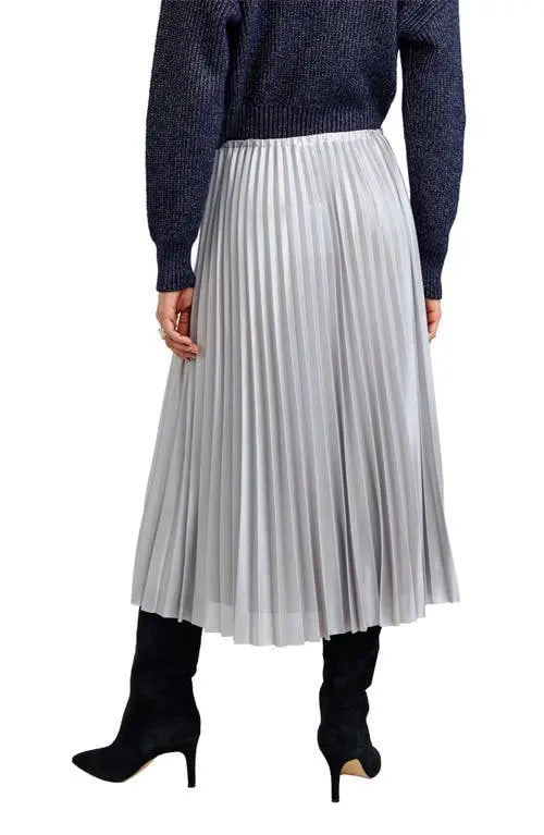 Pleated Skirt Silver Shimmer