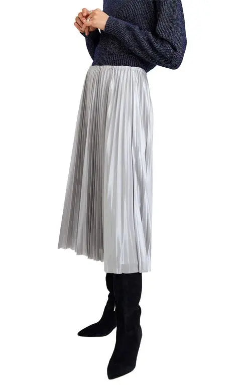 Pleated Skirt Silver Shimmer