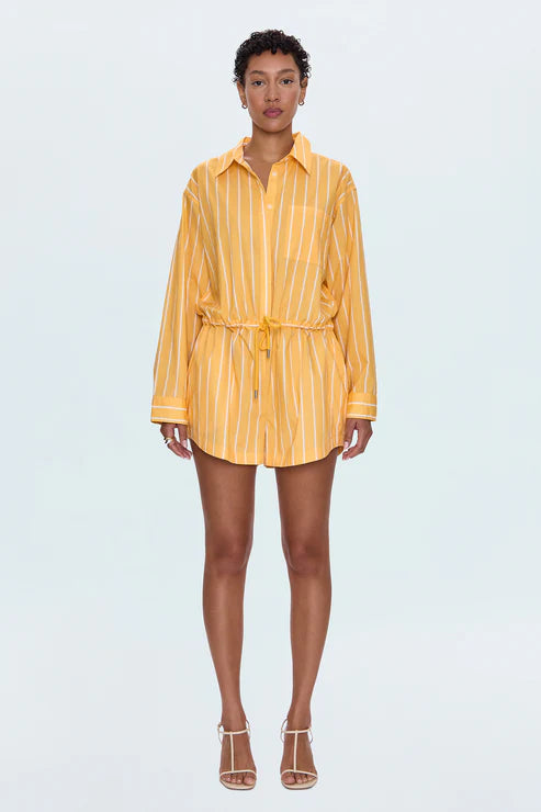Amelie Romper Papaya Stripe