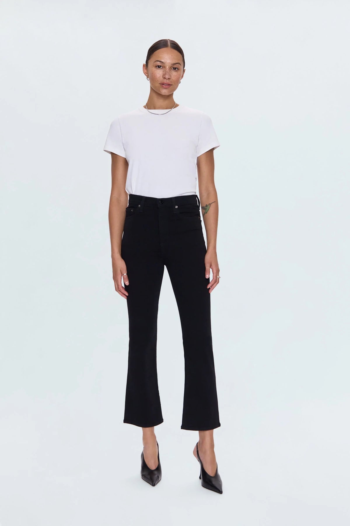 Lennon High Rise Crop Boot Noir