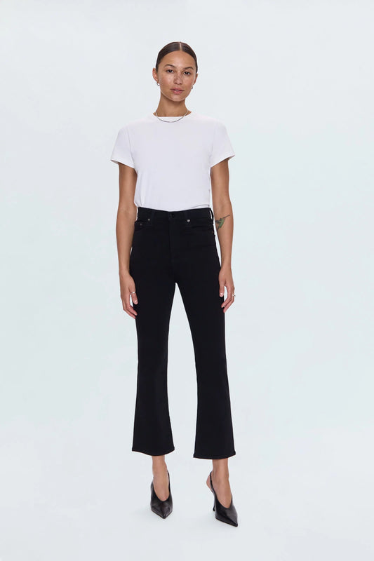 Lennon High Rise Crop Boot Noir