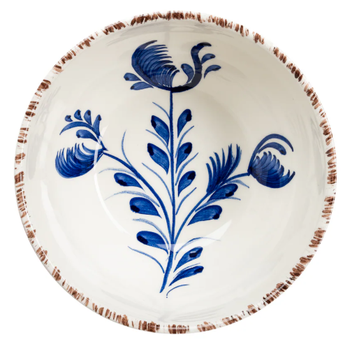 Blue/White Bowl 3 Flowers