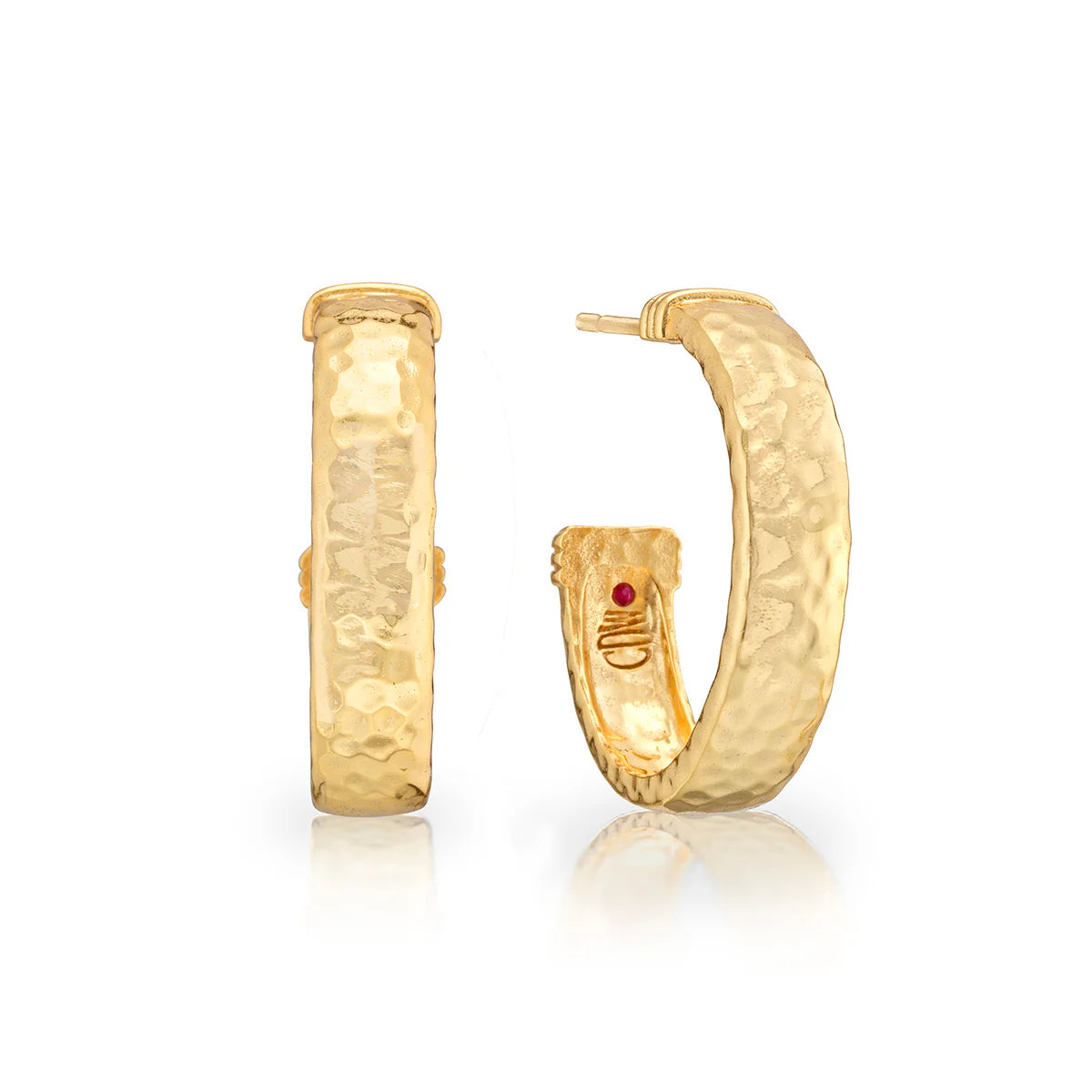 Cleopatra Classic Medium Hoop Earrings Gold